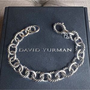 NEW David Yurman Sterling Silver Chain Link Bracelet